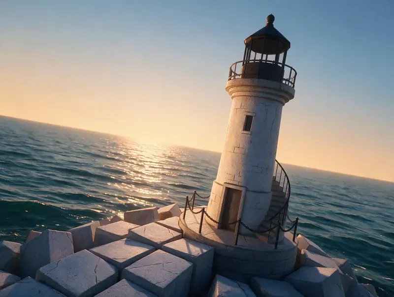 O farol do PHAROS ao entardecer